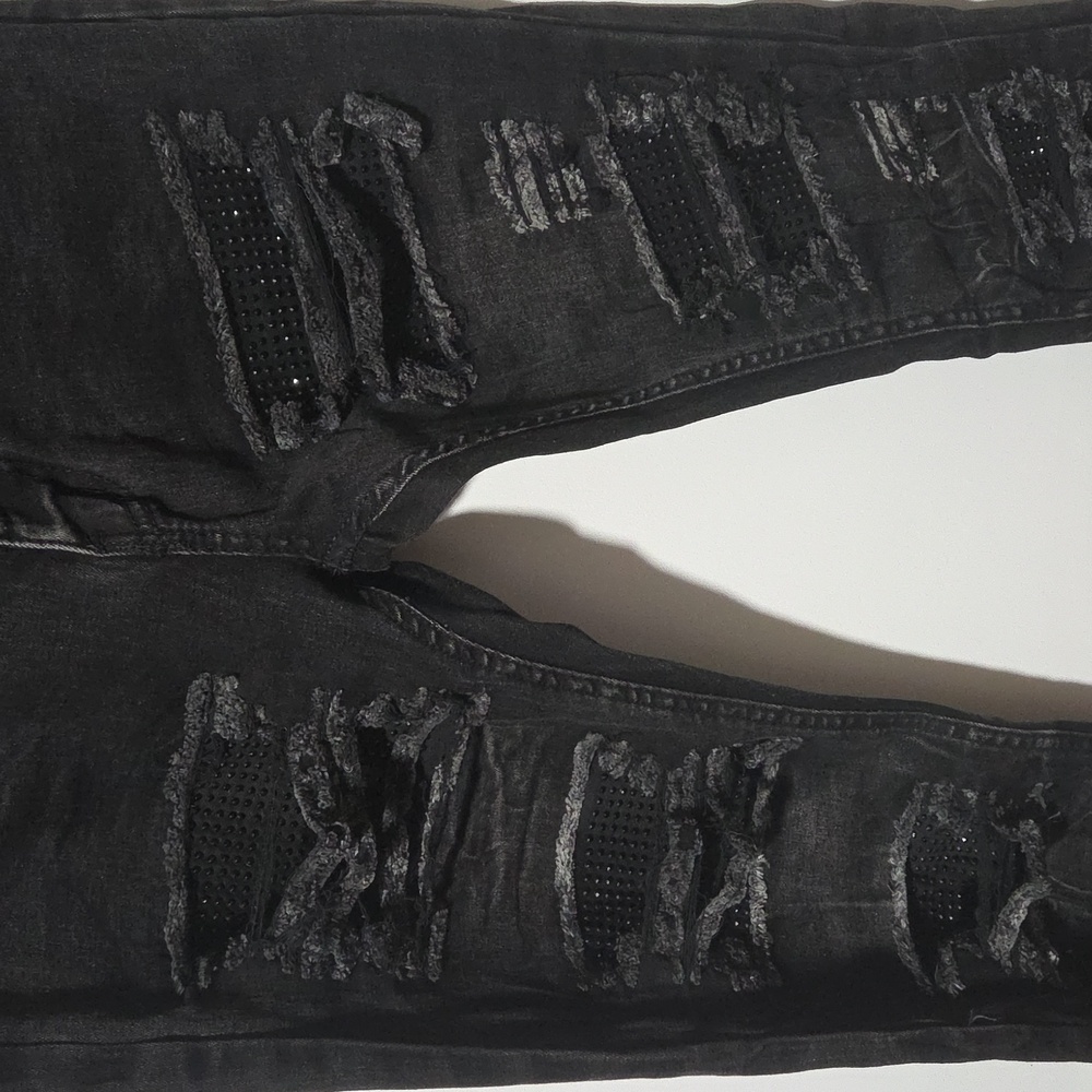 Waimea Black Wash Distressed Skinny Jeans - Picture 7 of 8